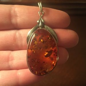 Amber stone charm
